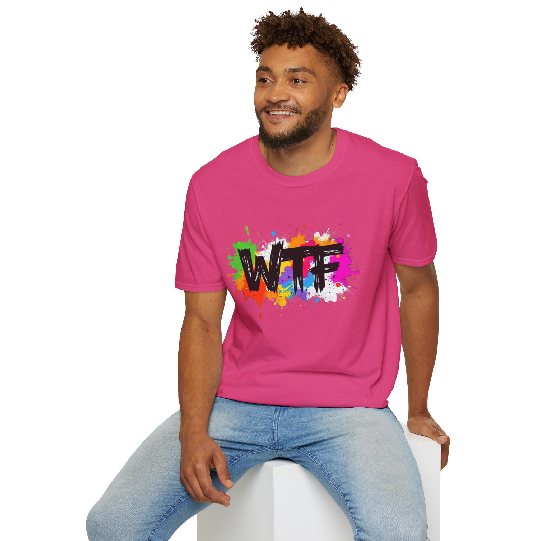 Bold Rainbow WTF Color Splash T-Shirt