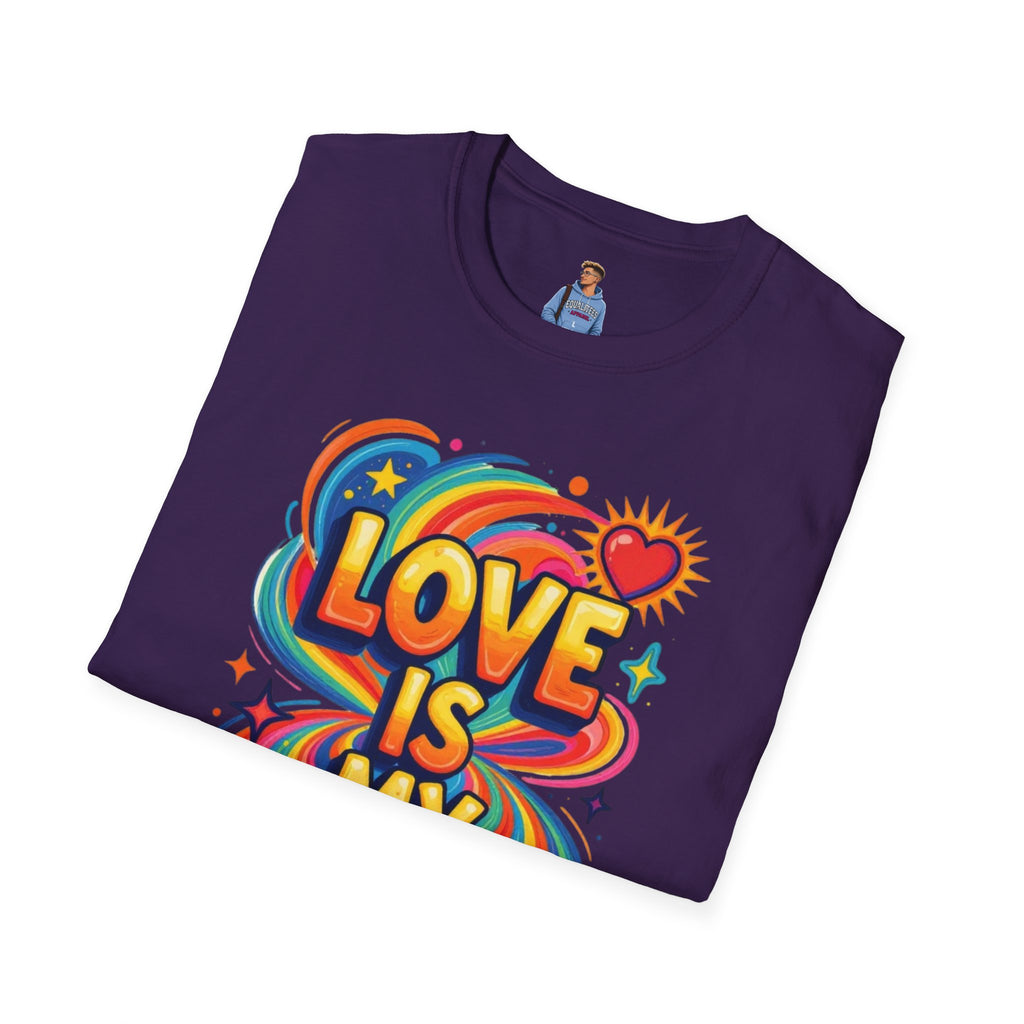 Love Is My Religion Retro Rainbow Graphic T-shirt
