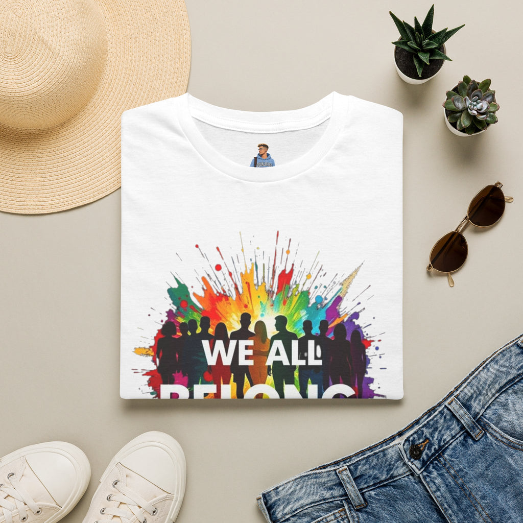 We All Belong Unisex Softstyle T-Shirt - Colorful Pride Tee