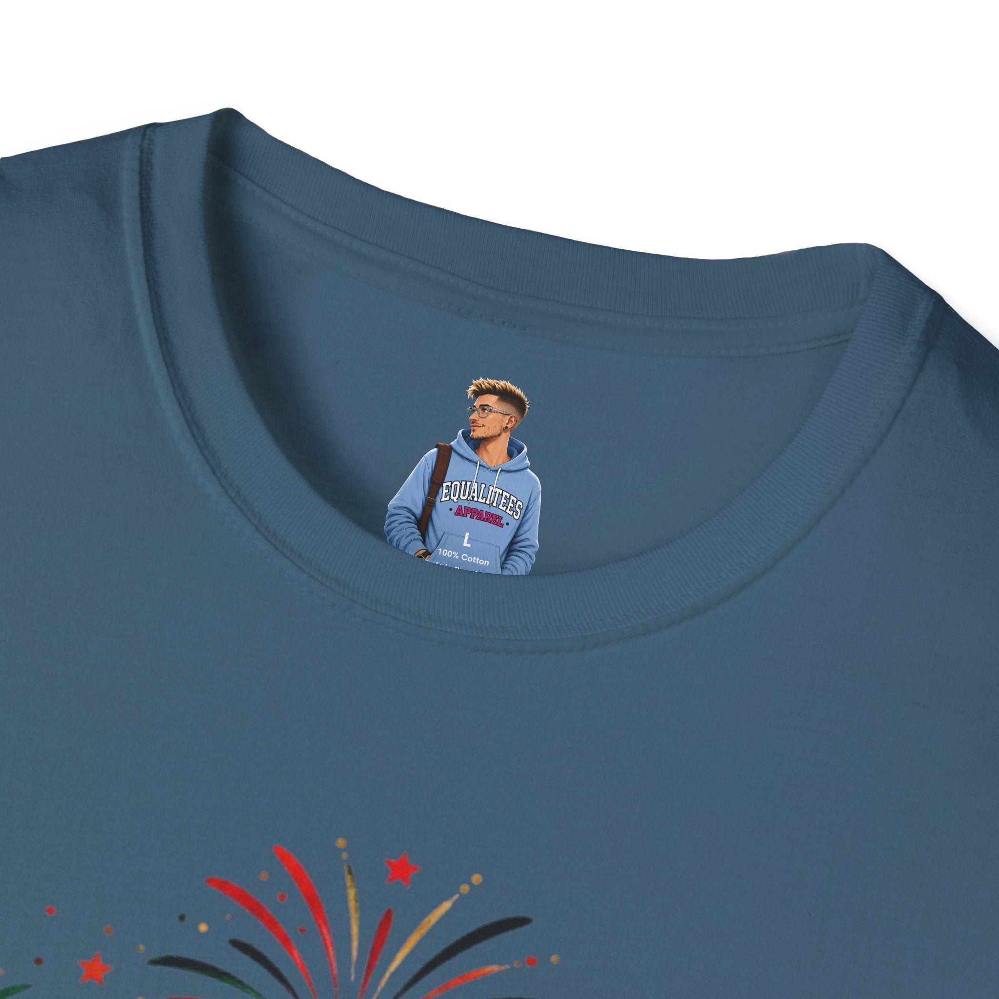 Juneteenth T-Shirt - "Happy Juneteenth" Fireworks Celebration Tee