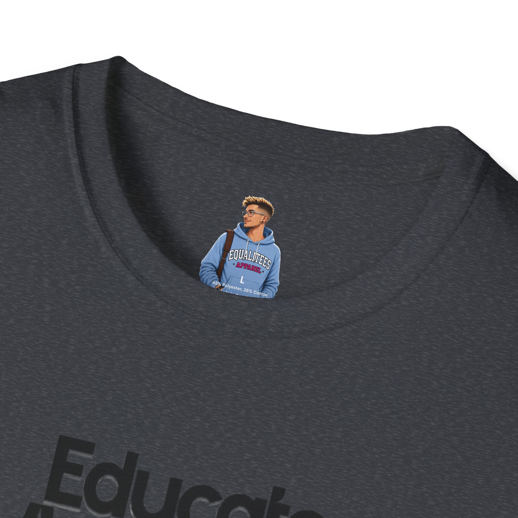 Teacher Advocate T-Shirt - Subtle Pride Educate Advocate Celebrate Design