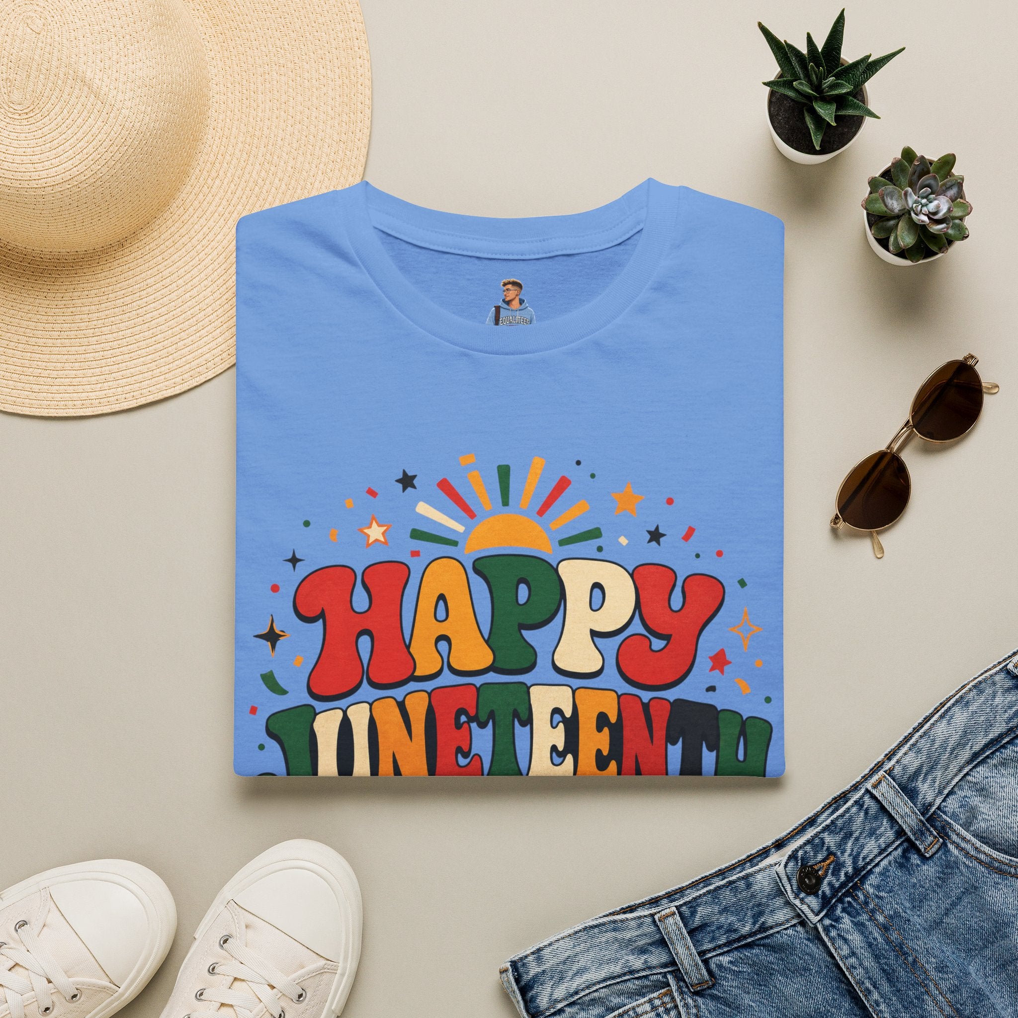 Juneteenth T-Shirt - "Happy Juneteenth" Retro Celebration Tee
