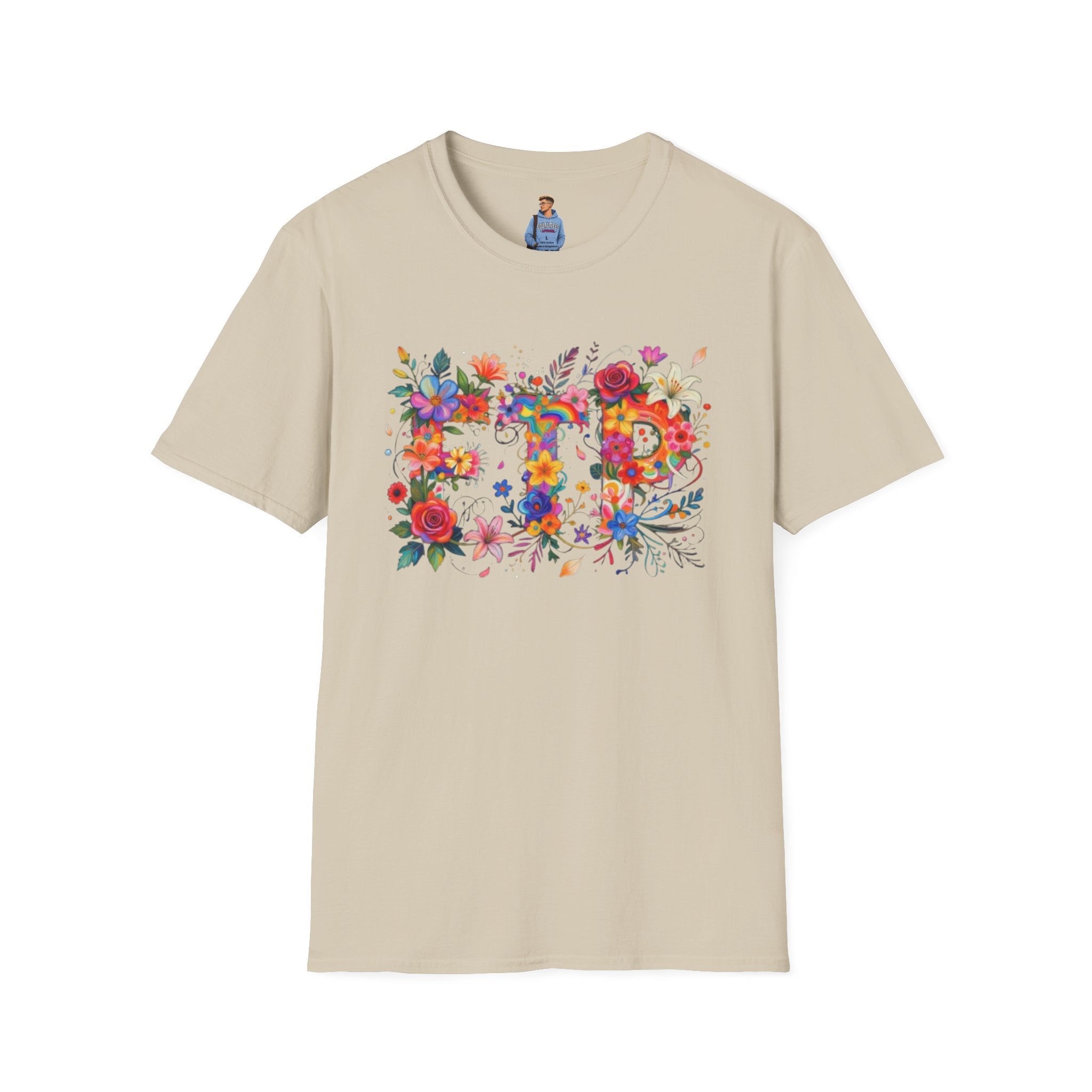 Floral 'FTP' Graphic T-Shirt