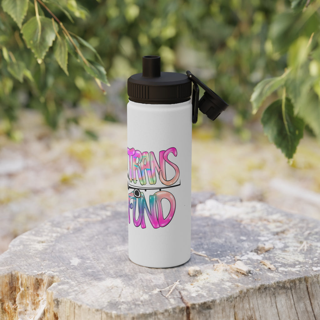 BTTF - Black Trans Travel Fund Logo Stainless Steel Sports Water Bottle