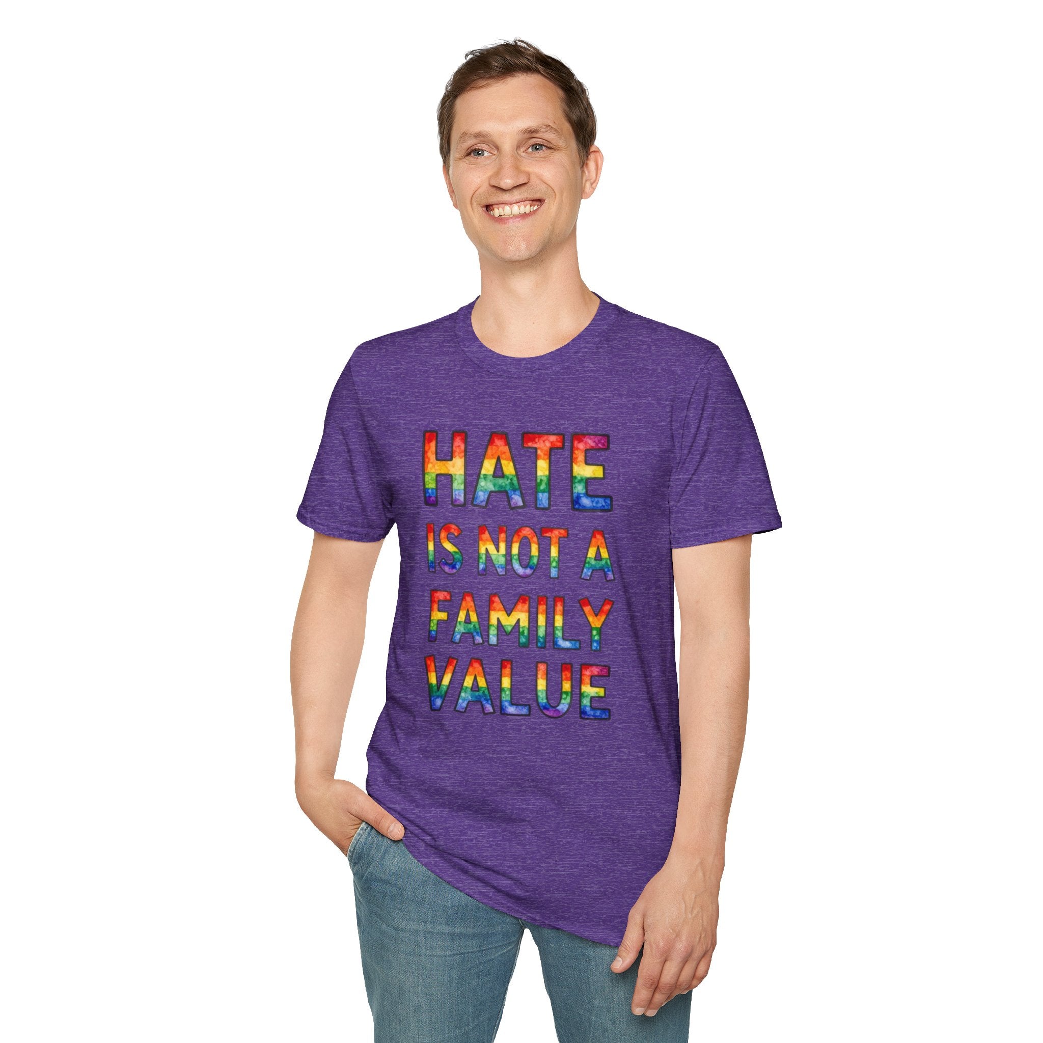 Hate Is Not A Family Value Rainbow Pride T-Shirt