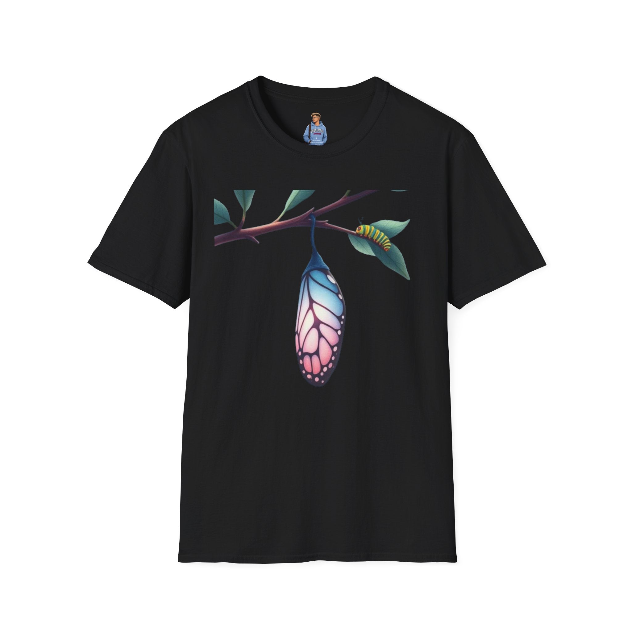 Trans Caterpillar to Butterfly Graphic T-Shirt