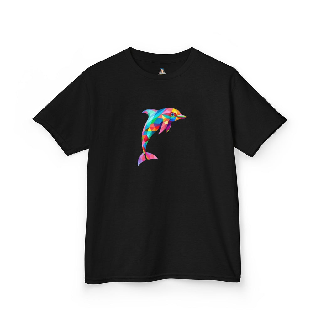 Colorful Fractal Dolphin Kids Heavy Cotton Tee - EqualiTees.Me