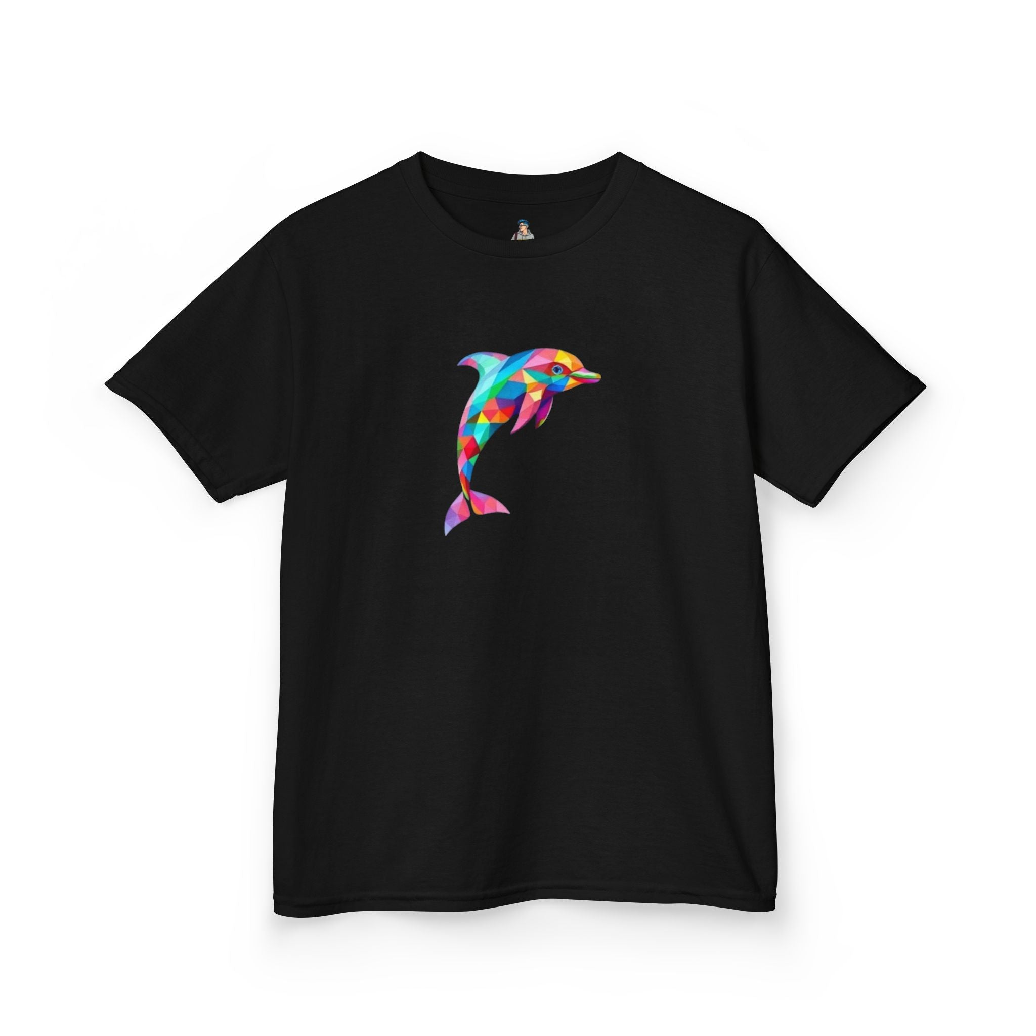 Colorful Fractal Dolphin Kids Heavy Cotton Tee - EqualiTees.Me