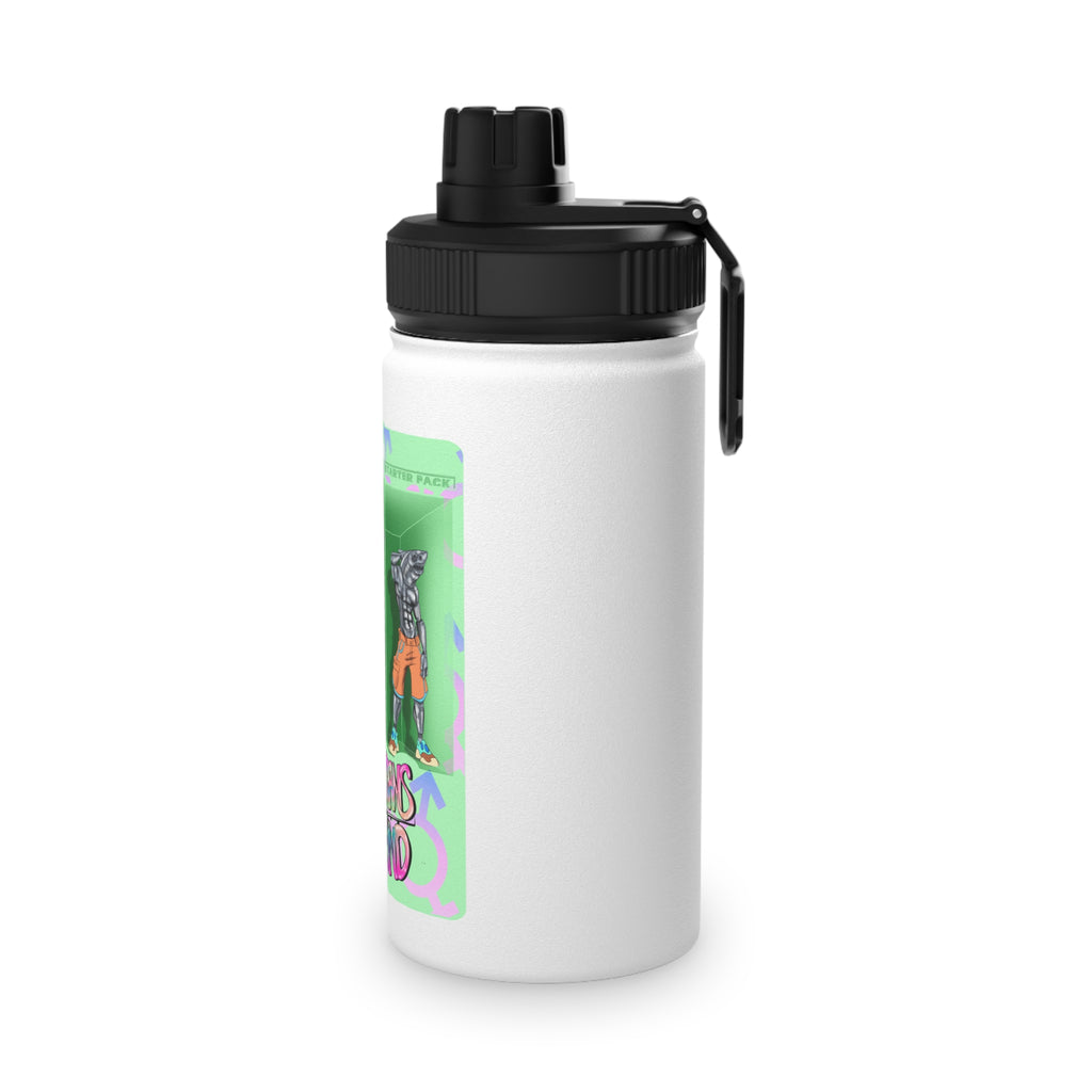 BTTF - Black Trans Travel Fund Logo Stainless Steel Sports Water Bottle