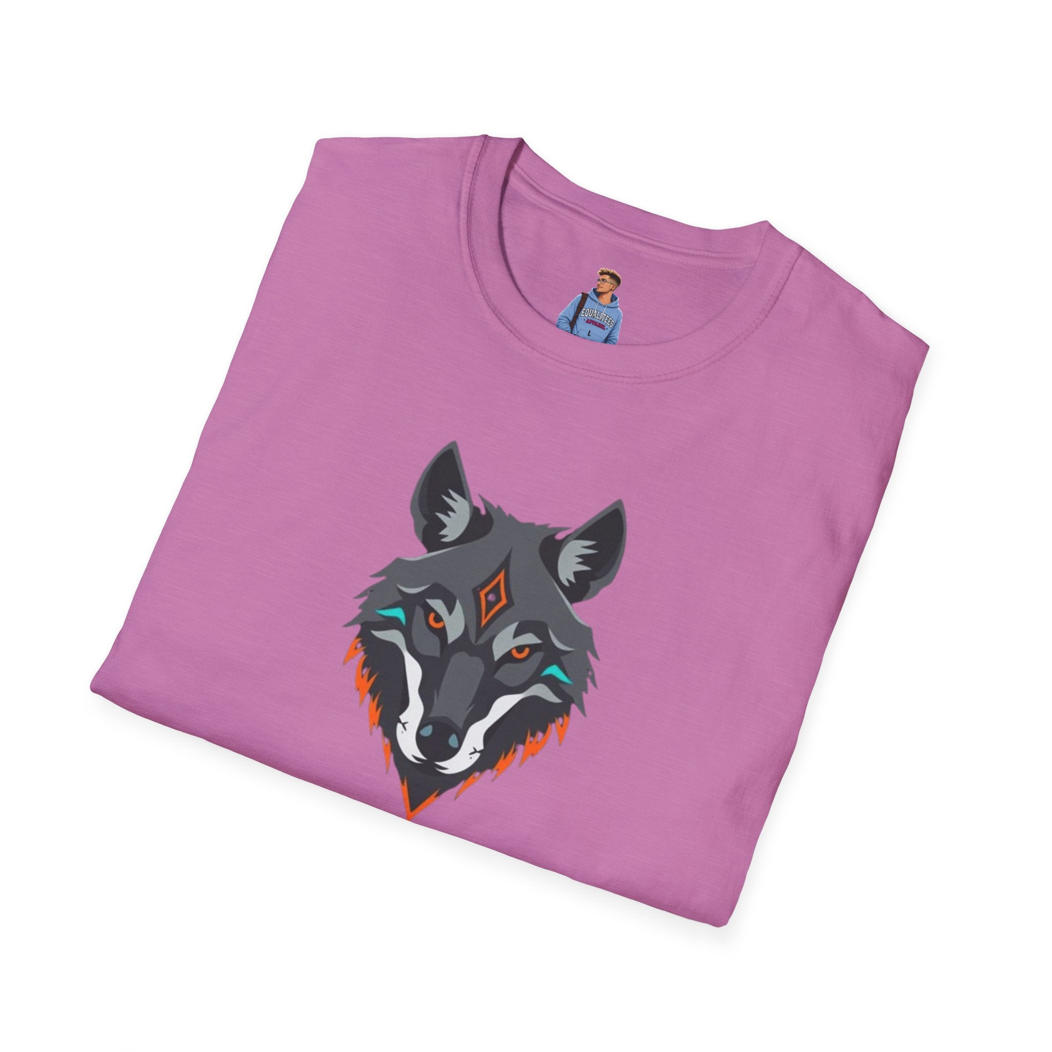 Mystical Wolf Design Unisex Softstyle T-shirt