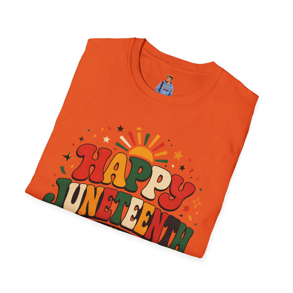 Juneteenth T-Shirt - "Happy Juneteenth" Retro Celebration Tee