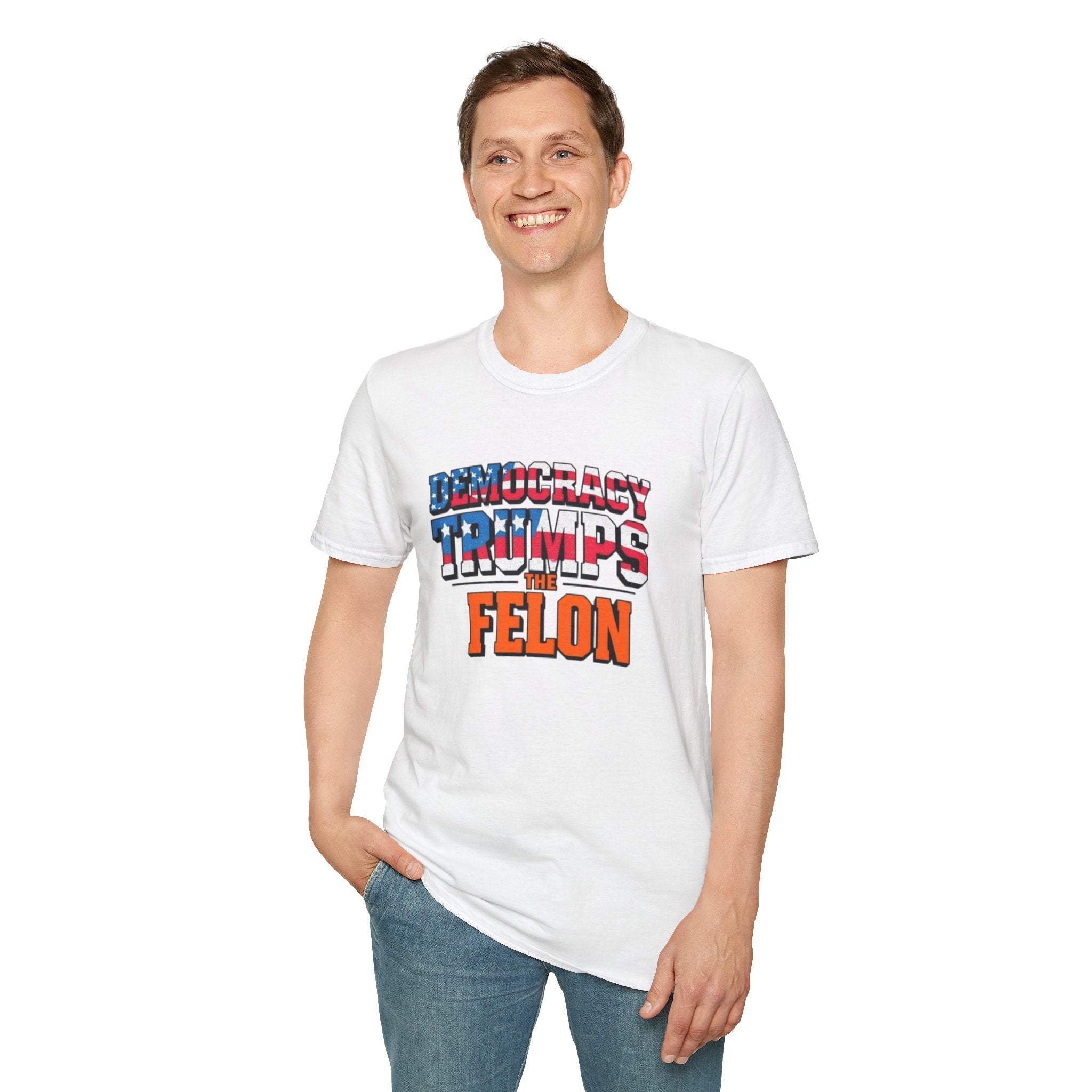 Democracy Trumps the Felon Graphic Tee