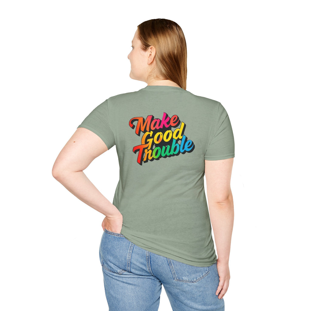 Make Good Trouble' Rainbow T-Shirt