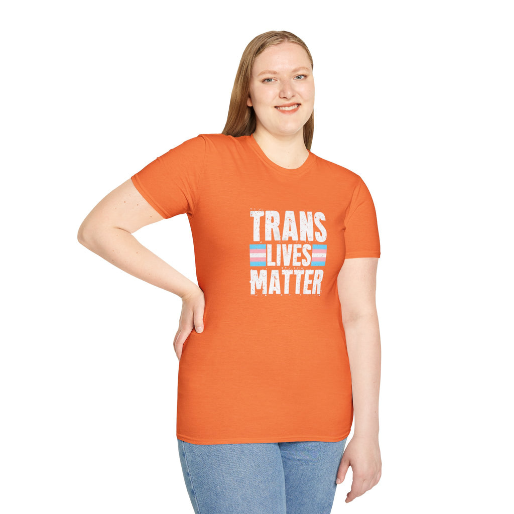 Trans Lives Matter Unisex Softstyle T-Shirt - Support LGBTQ+ Rights