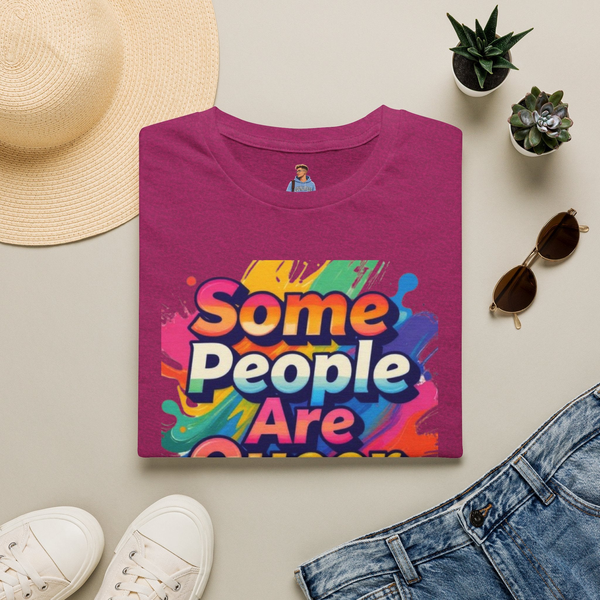 Some People Are Queer T-Shirt Rainbow Graphic