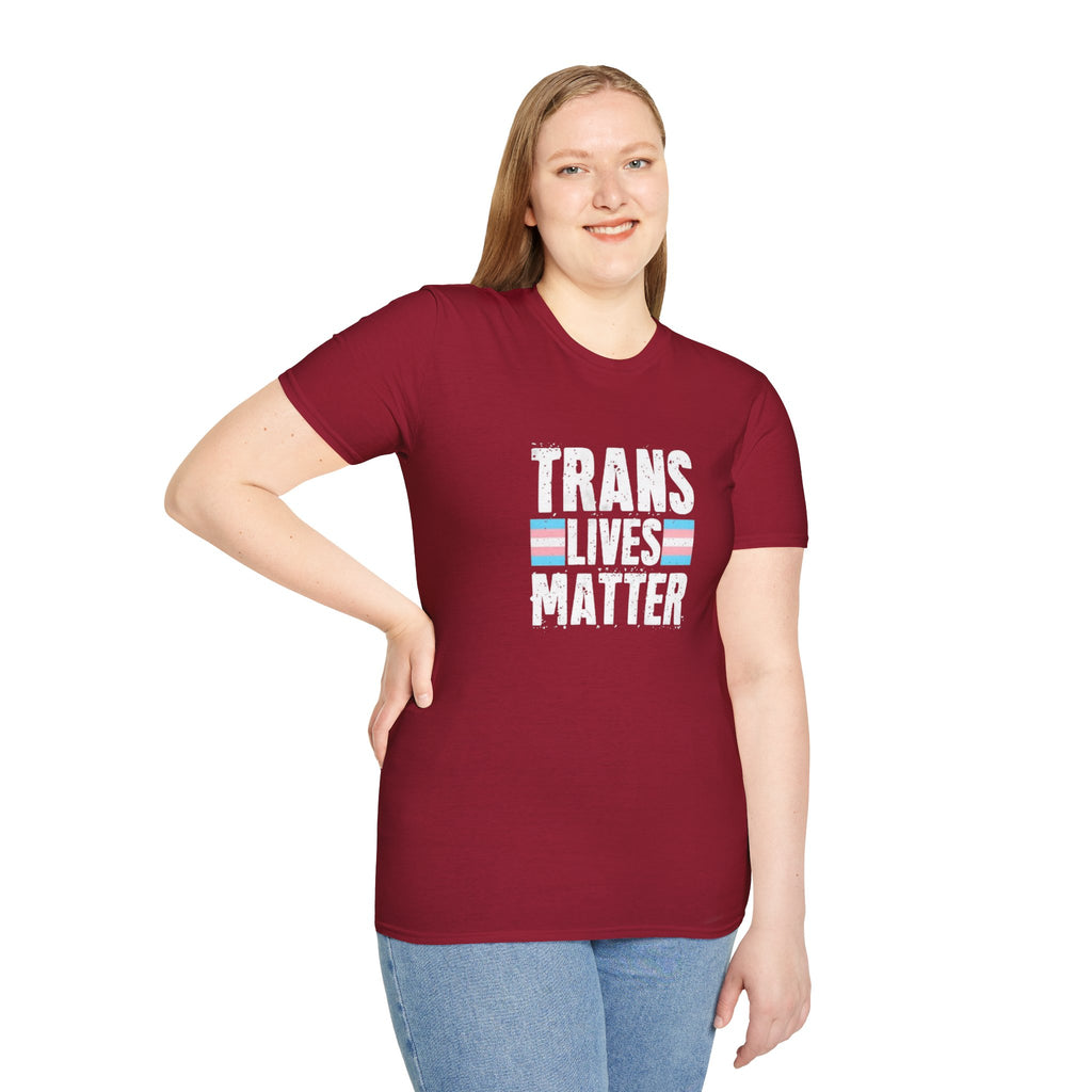 Trans Lives Matter Unisex Softstyle T-Shirt - Support LGBTQ+ Rights
