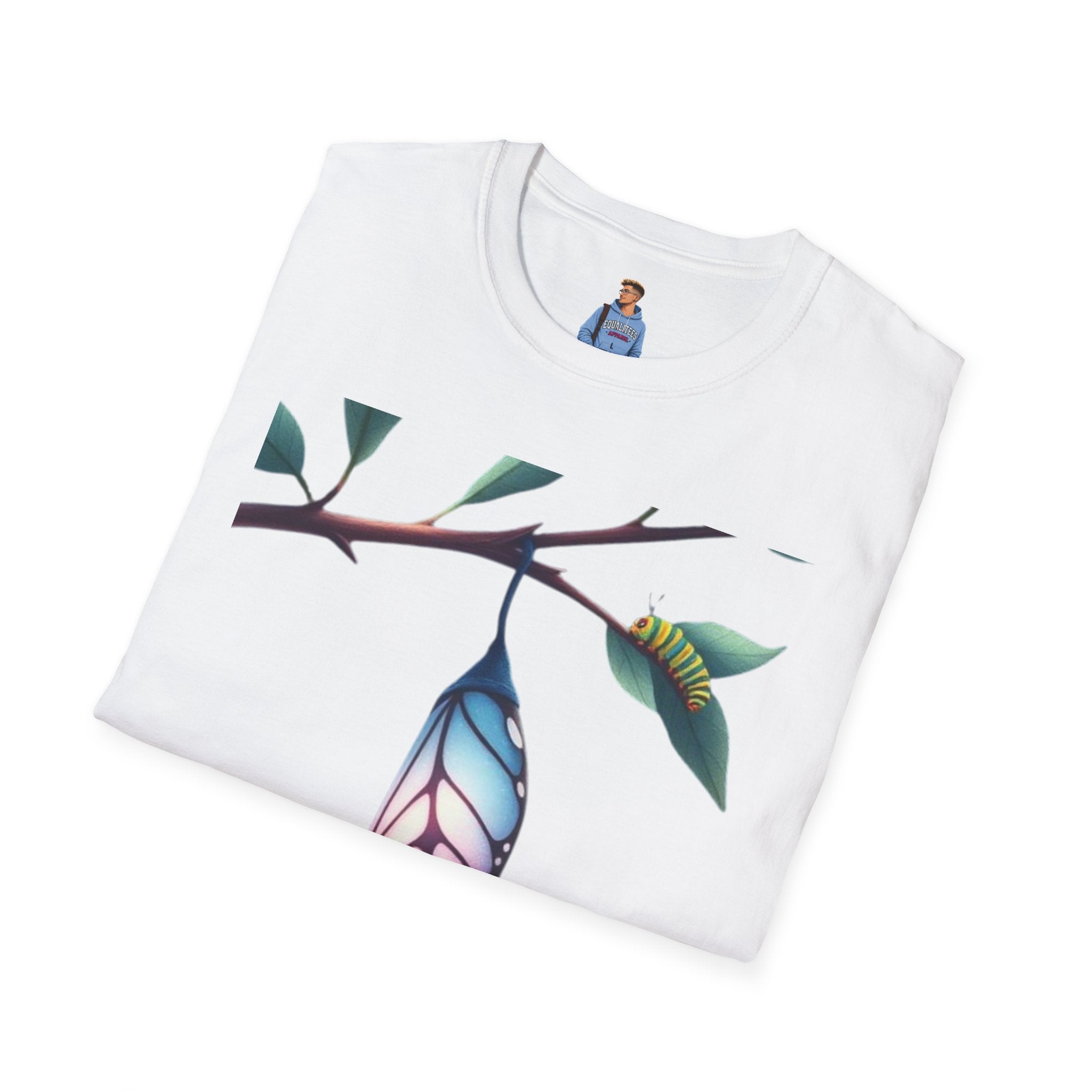 Trans Caterpillar to Butterfly Graphic T-Shirt