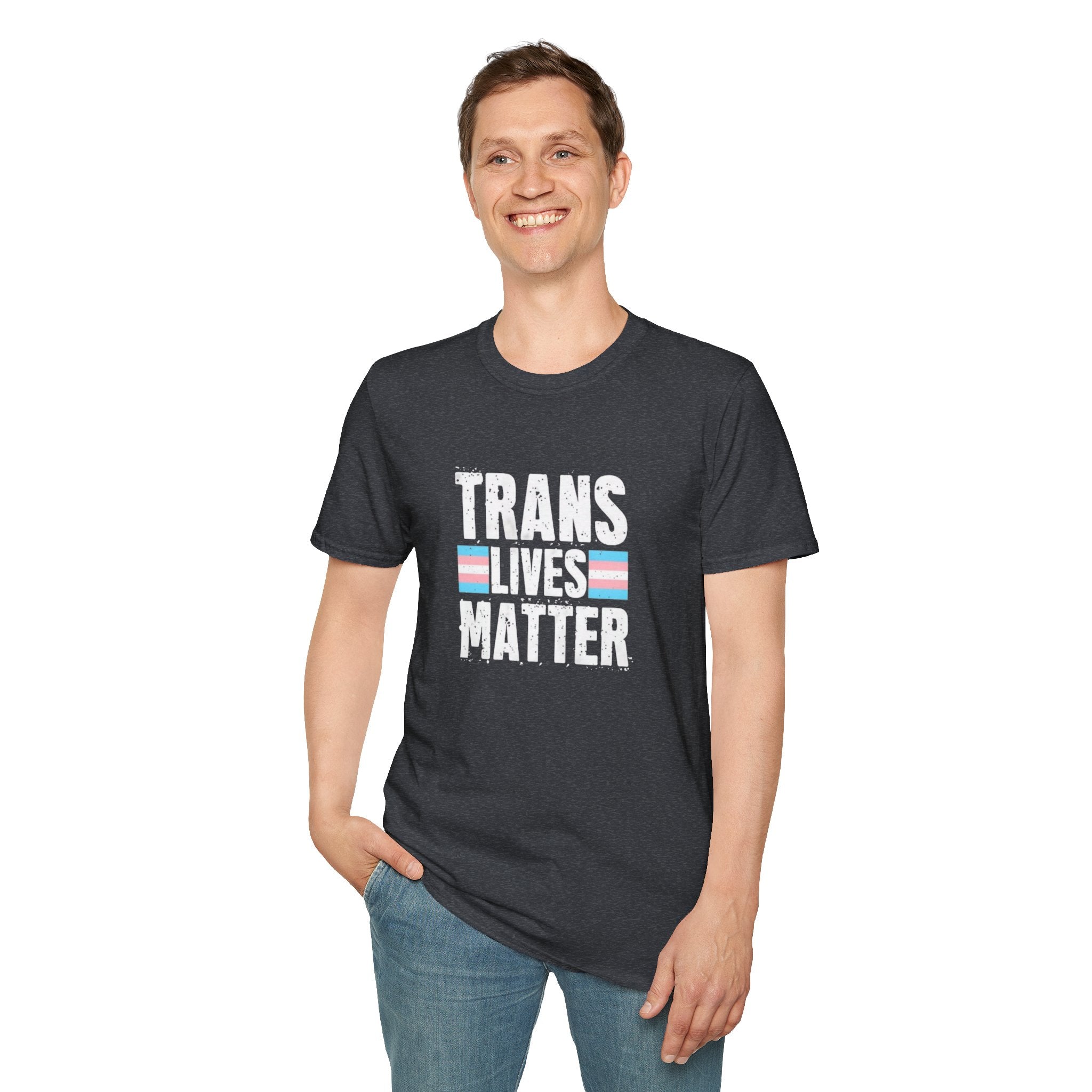 Trans Lives Matter Unisex Softstyle T-Shirt - Support LGBTQ+ Rights