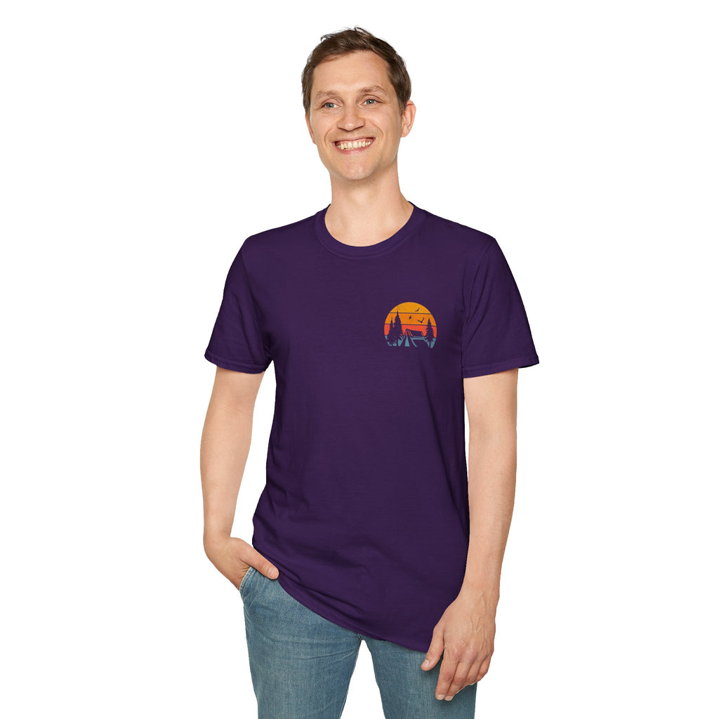 Unisex Softstyle T-Shirt - 'I'd Rather Be Camping' Adventure Tee