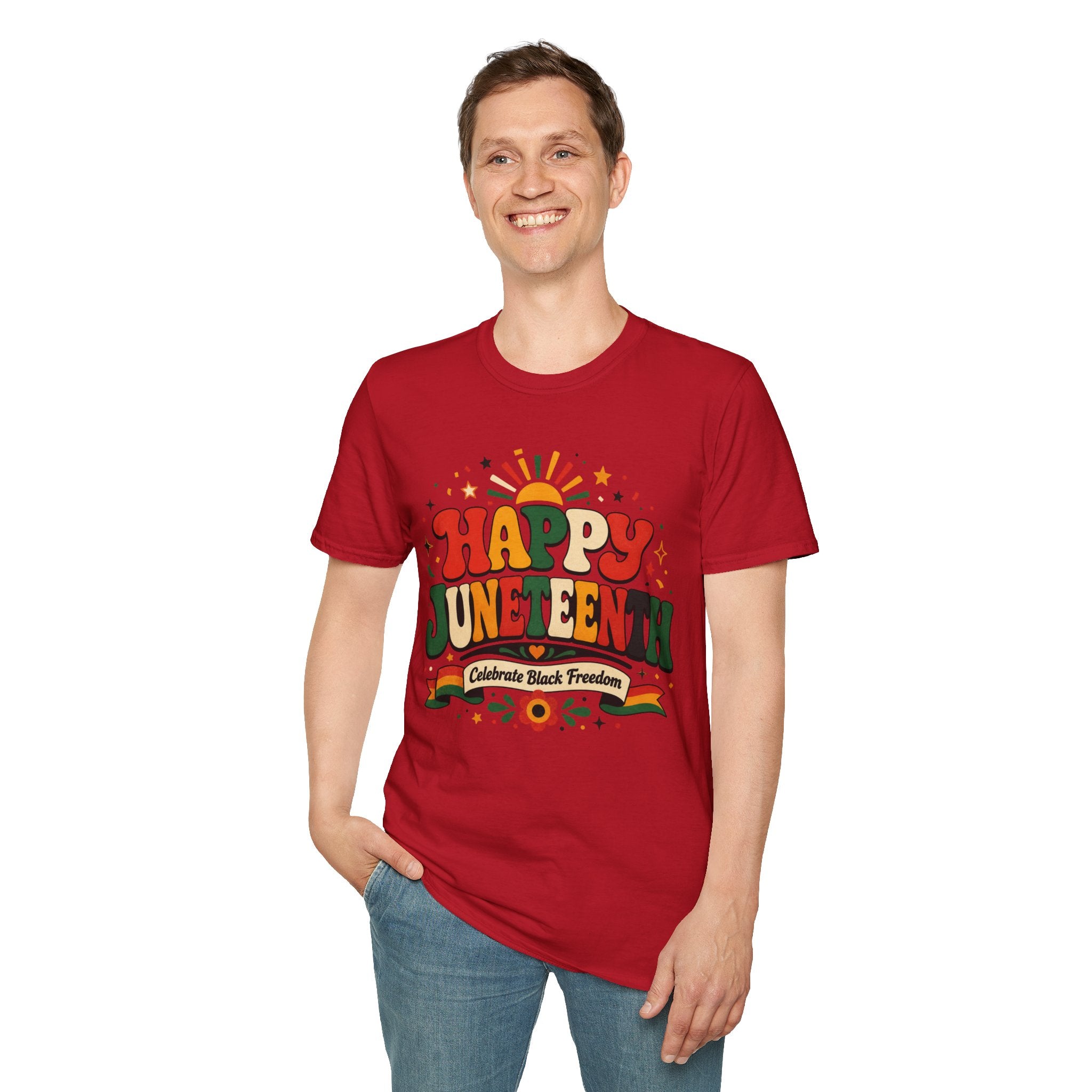 Juneteenth T-Shirt - "Happy Juneteenth" Retro Celebration Tee