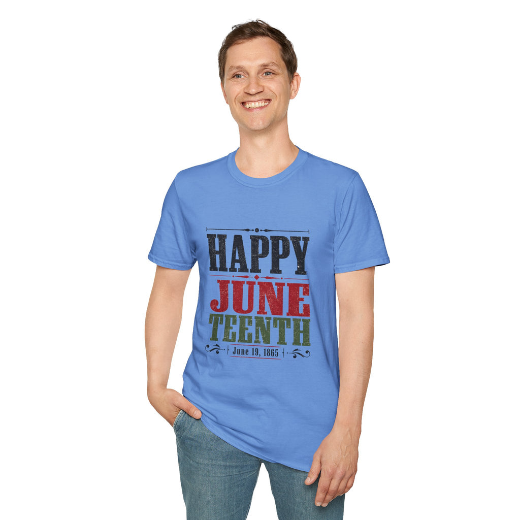Juneteenth T-Shirt — "Happy Juneteenth" Celebration Tee