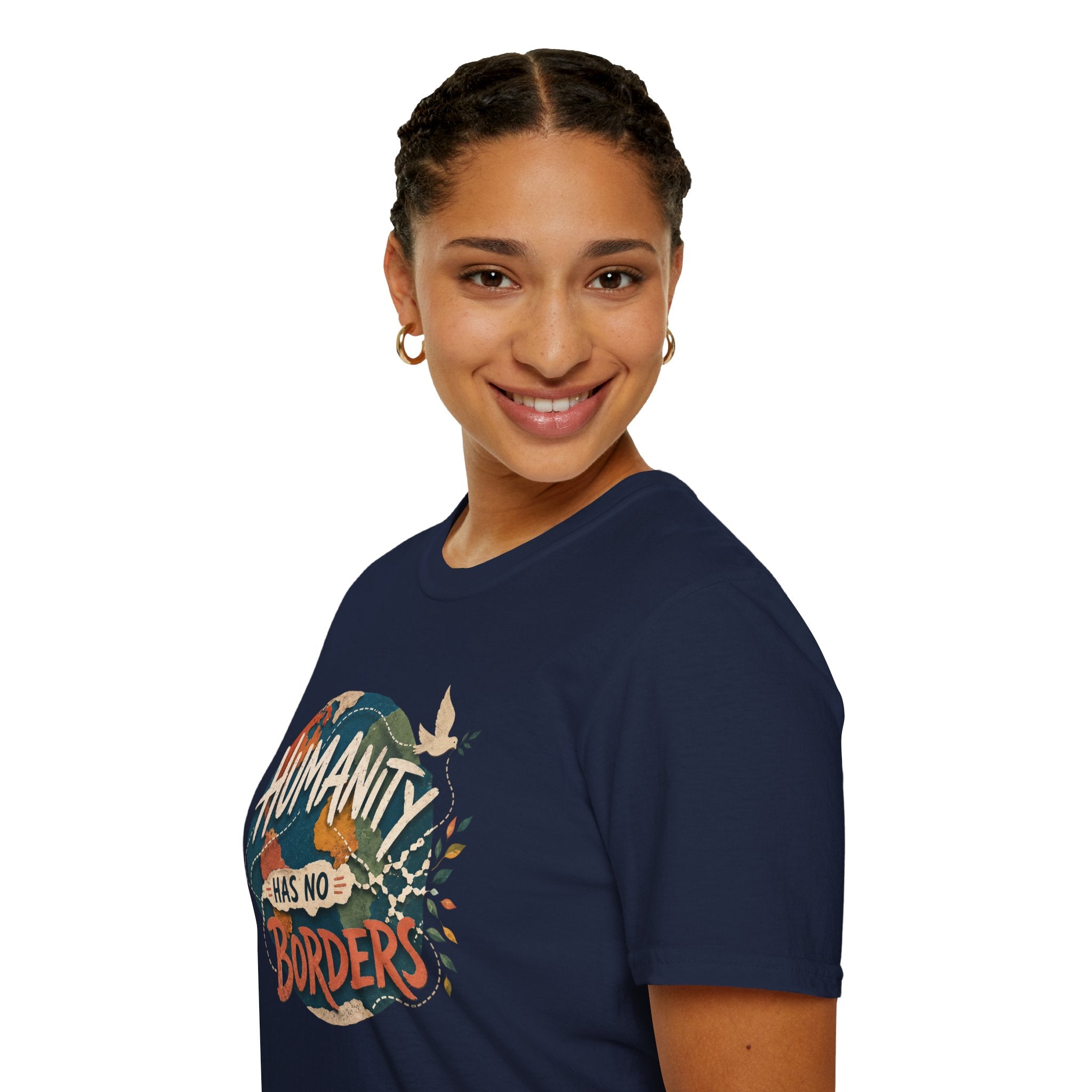 Humanity Has No Borders T-Shirt — Earth & Peace Graphic Tee