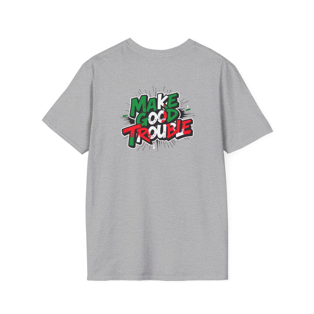 Camiseta unisex de estilo suave Make Good Trouble | Divertida camiseta gráfica para activistas y creadores de tendencias