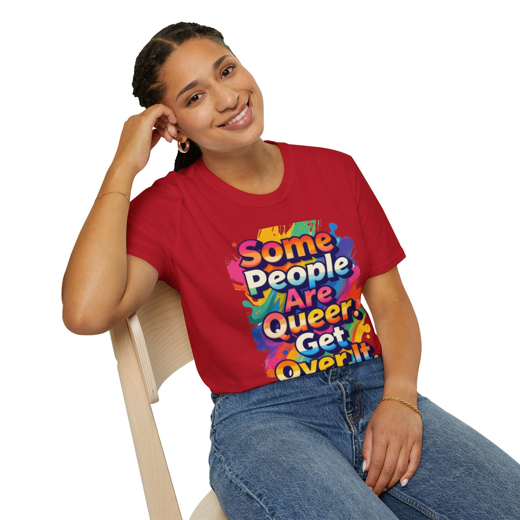 Some People Are Queer T-Shirt Rainbow Graphic