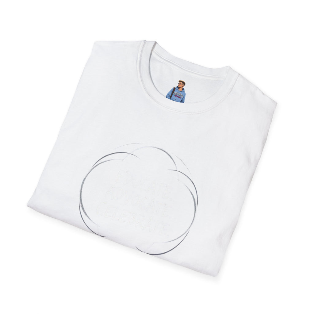 Subtle Pride Educate Advocate Celebrate Minimalist T-Shirt for Every Occasion