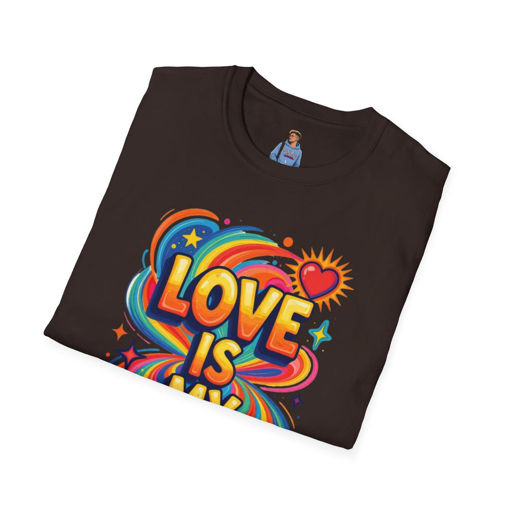 Love Is My Religion Retro Rainbow Graphic T-shirt