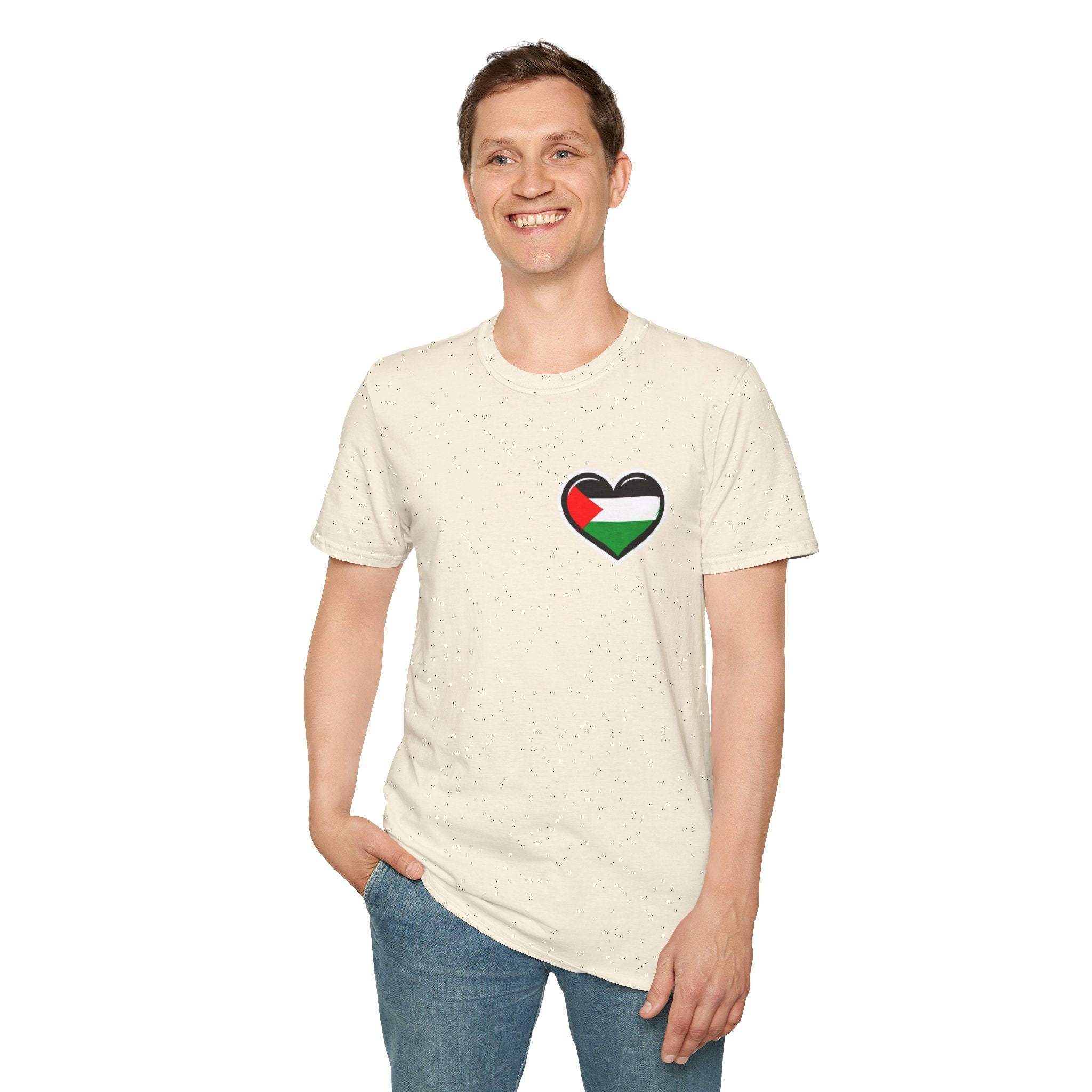 Camiseta unisex de estilo suave: "Apoya a Gaza y todos somos Palestina".