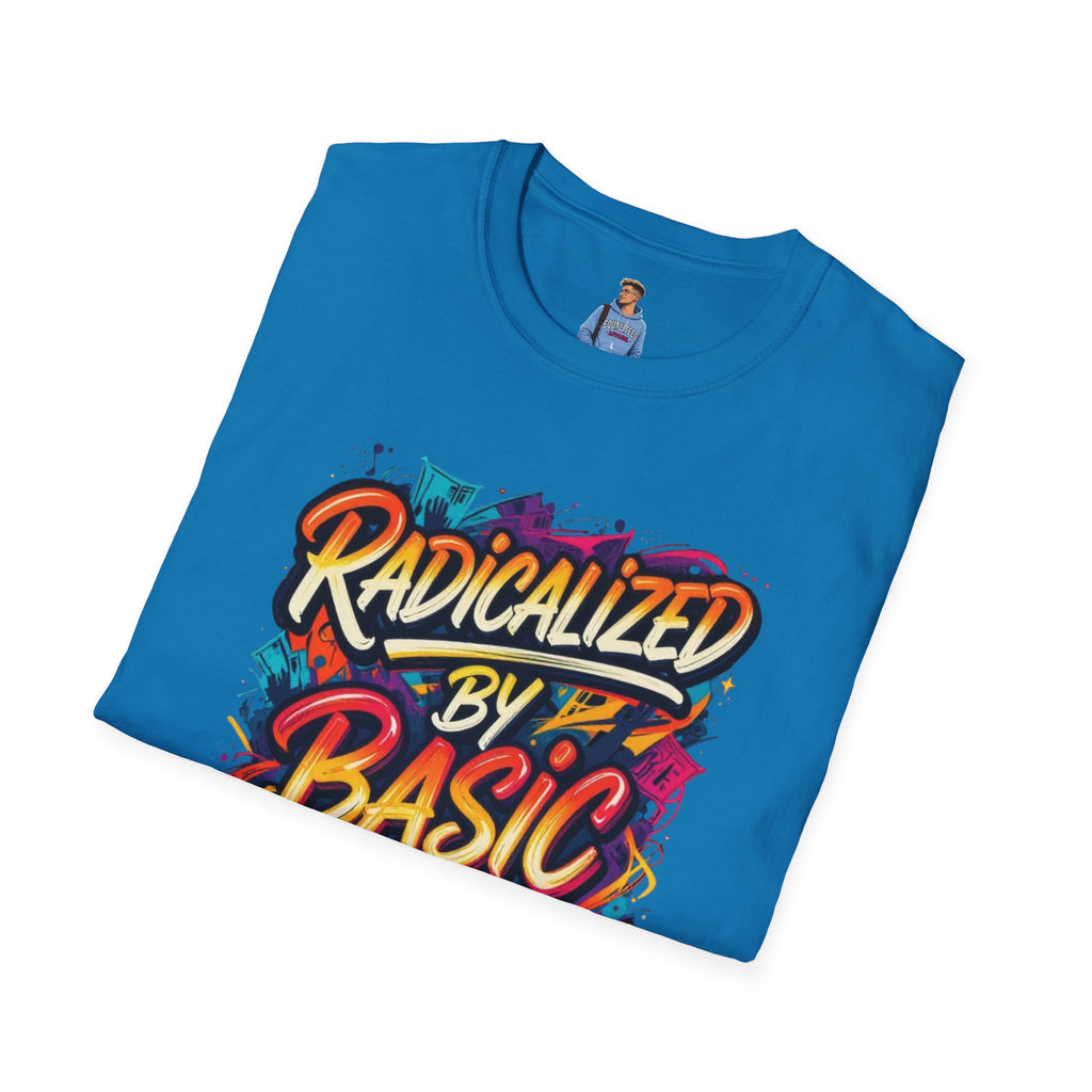 Radicalized by Basic Decency T-Shirt Colorful Graffiti Typography