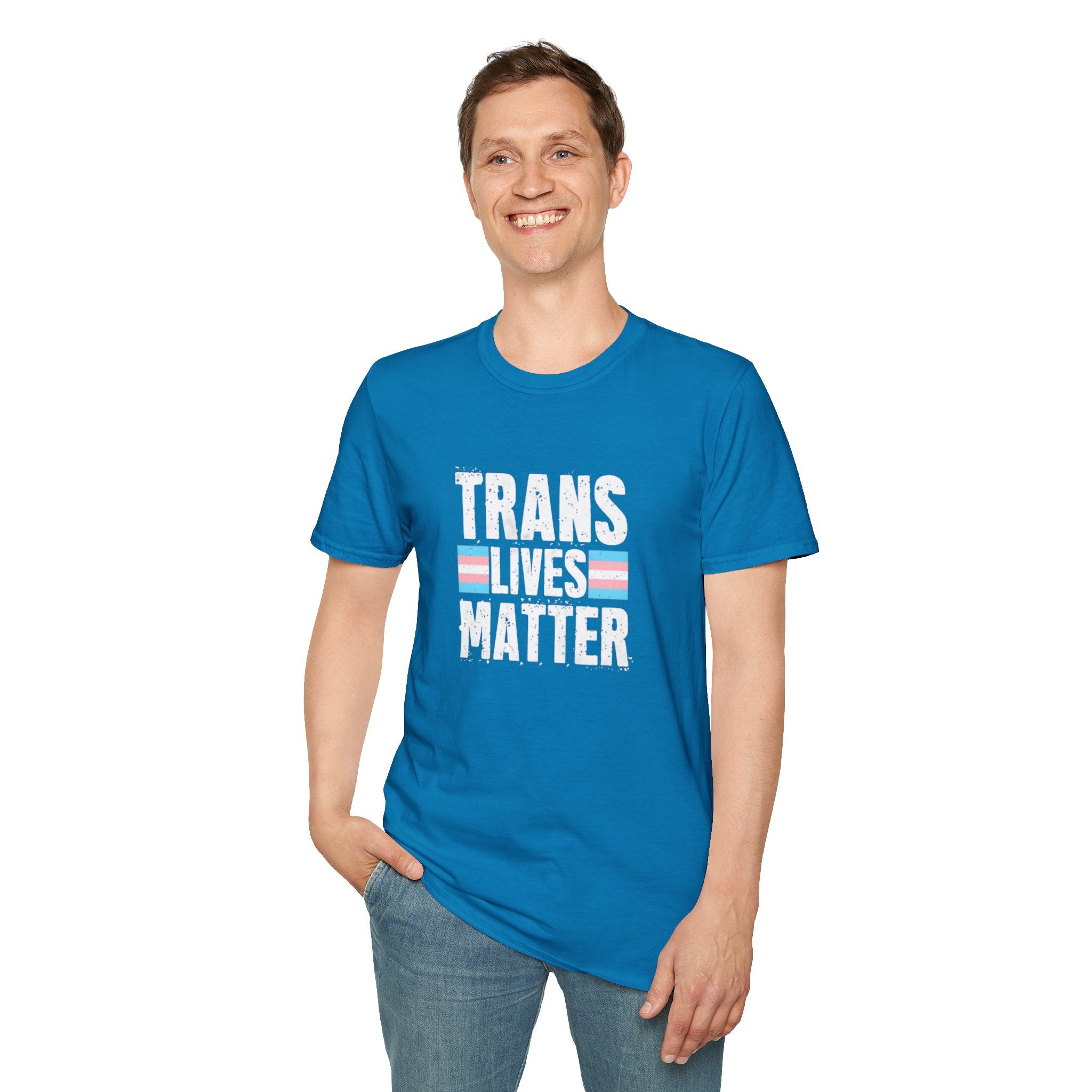 Trans Lives Matter Unisex Softstyle T-Shirt - Support LGBTQ+ Rights