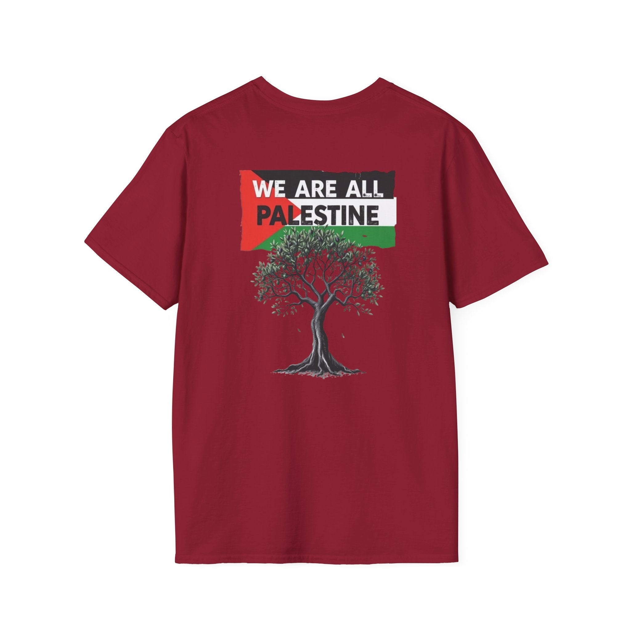 Camiseta unisex de estilo suave: "Apoya a Gaza y todos somos Palestina".