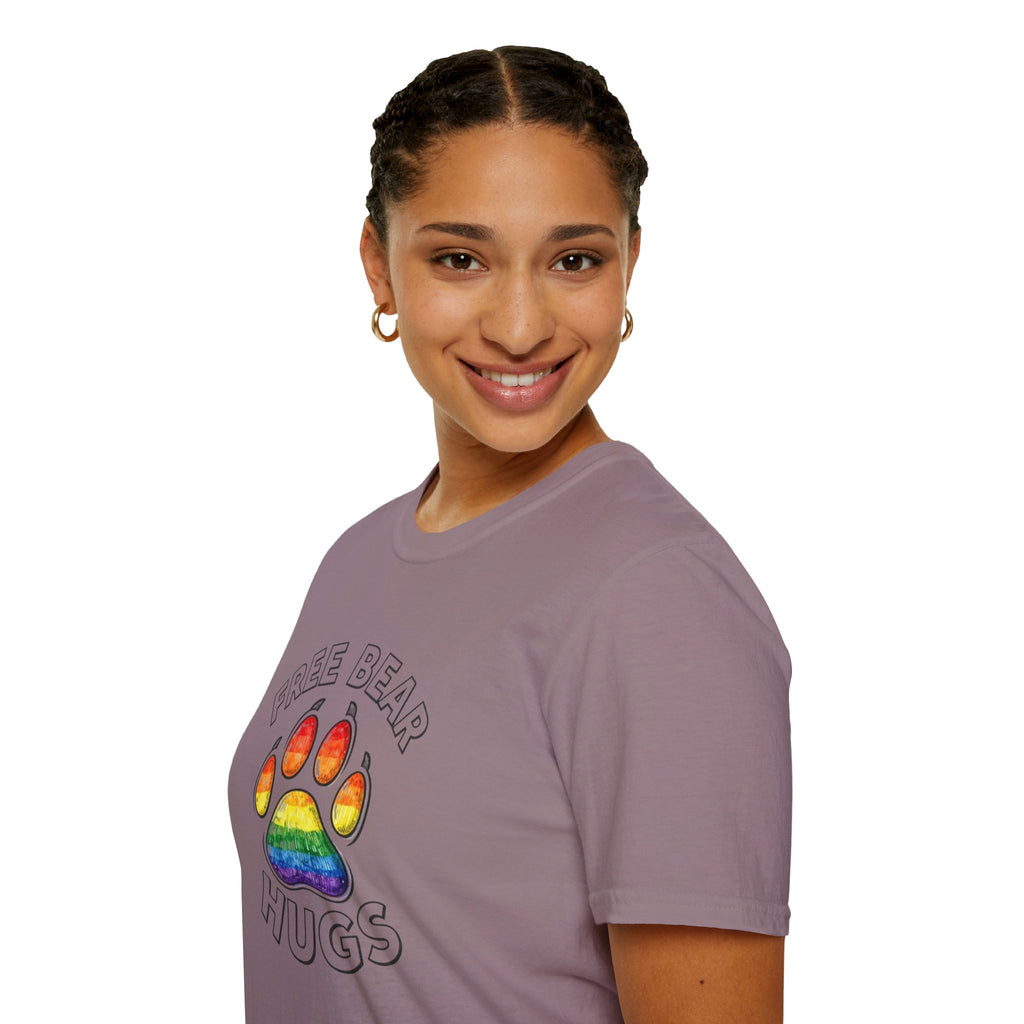 Free Bear Hugs Rainbow Paw T-Shirt