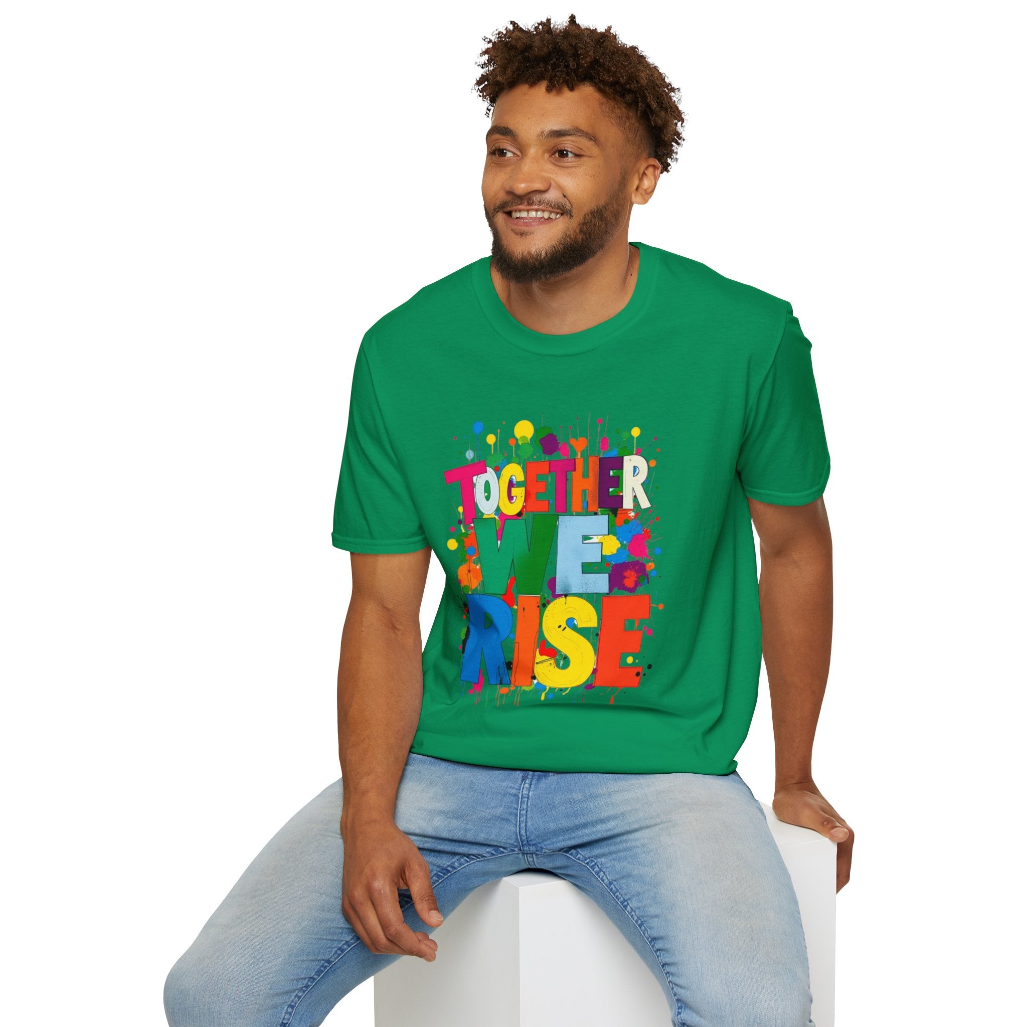 Juntos nos levantamos Camiseta unisex de estilo suave