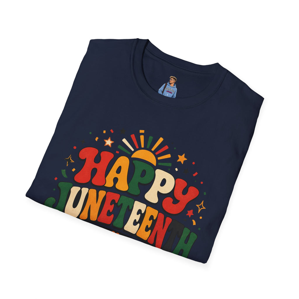 Juneteenth T-Shirt - "Happy Juneteenth" Retro Celebration Tee