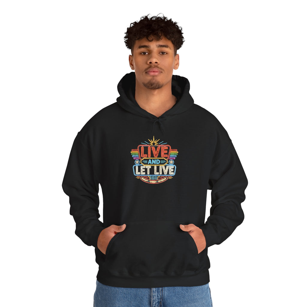 Live And Let Live Hoodie — Retro Peace Graphic Pullover